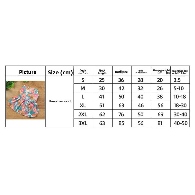 Hawaiian Dog Clothes Summer Tropical Shirt Pineapple Hibiscus Print Breathable for All Size Dogs