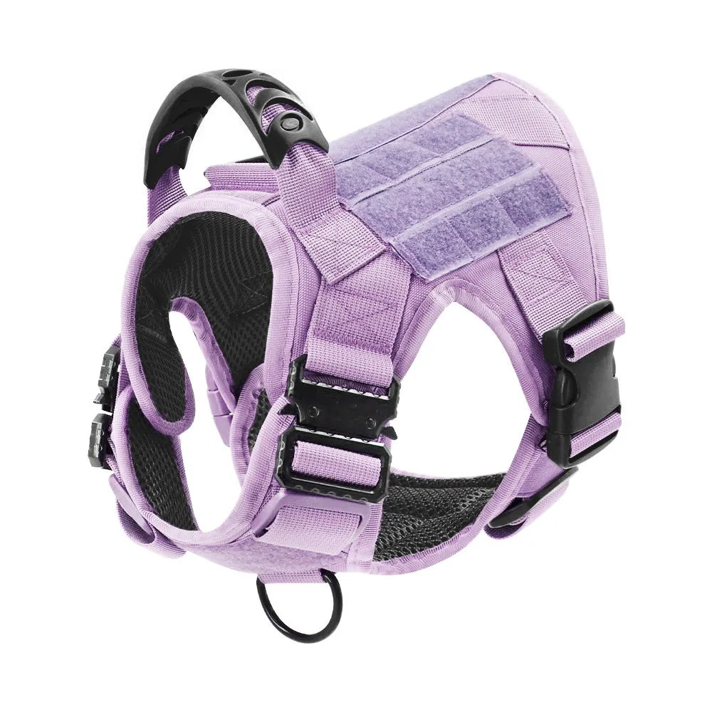 Military Pink Camouflage Dog Harness For Large Medium Dogs Harnesses Leash Adjustable Pet German Shepherd Tactical Training Vest