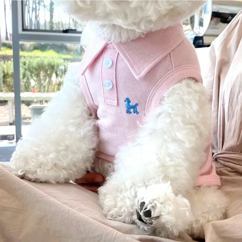 New Pet Dog Polo Shirt Dog Cool Clothes Soft Breathable Yorkie Chihuahua Puppy Clothes Dog Vest for Small Medium Dogs Costumes