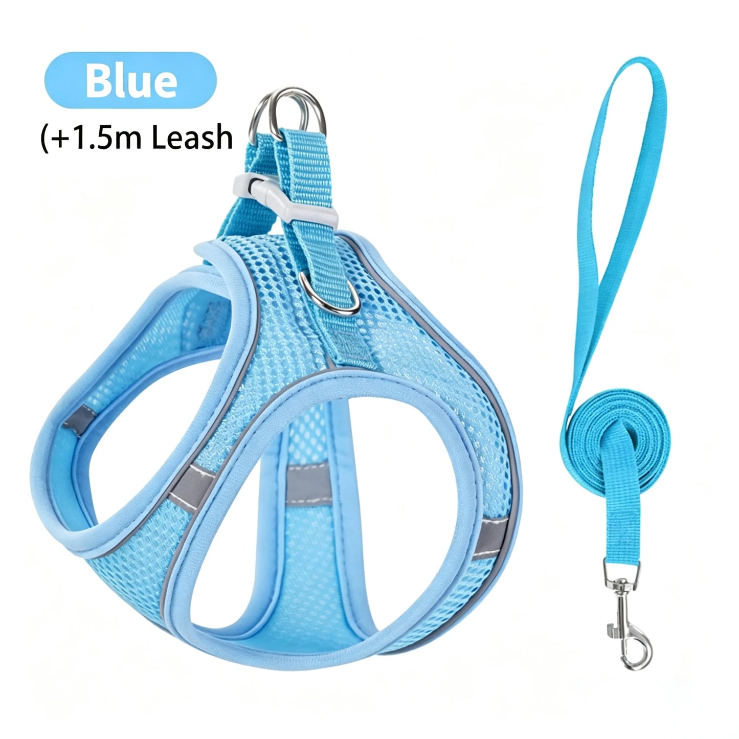 Dog Harness Leash Set for Small Dogs Adjustable Puppy Cat Harness Vest French Bulldog Chihuahua Pug Outdoor Walking Lead Leash