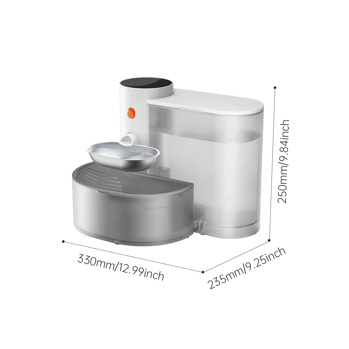 BOOTEELY Stainless Steel Bowl Pet Intelligent Pouring Water Dispenser Automatically Purifies The Wireless Drinking Bowl For Dogs