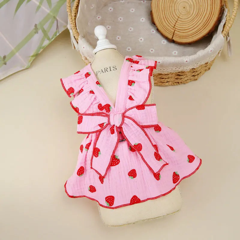 Dog Princess Dress Cute Pet Dog Mesh Dress Kitten Puppy Pet Skirt Dog Summer Dress Bow Lace Korean Poodle Chihuahua Dog Clothes