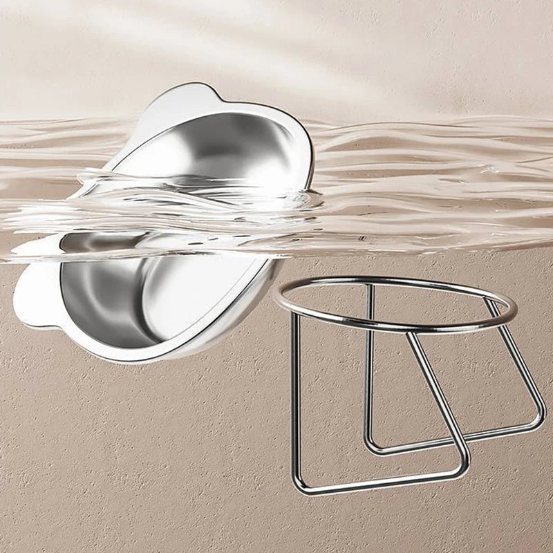 BOOTEELY Tilted Cat Bowl Stainless Steel Cat Food Bowls with Metal Stand Food and Water Dish for Cats Kitten Puppies Feeders Cat Supplies