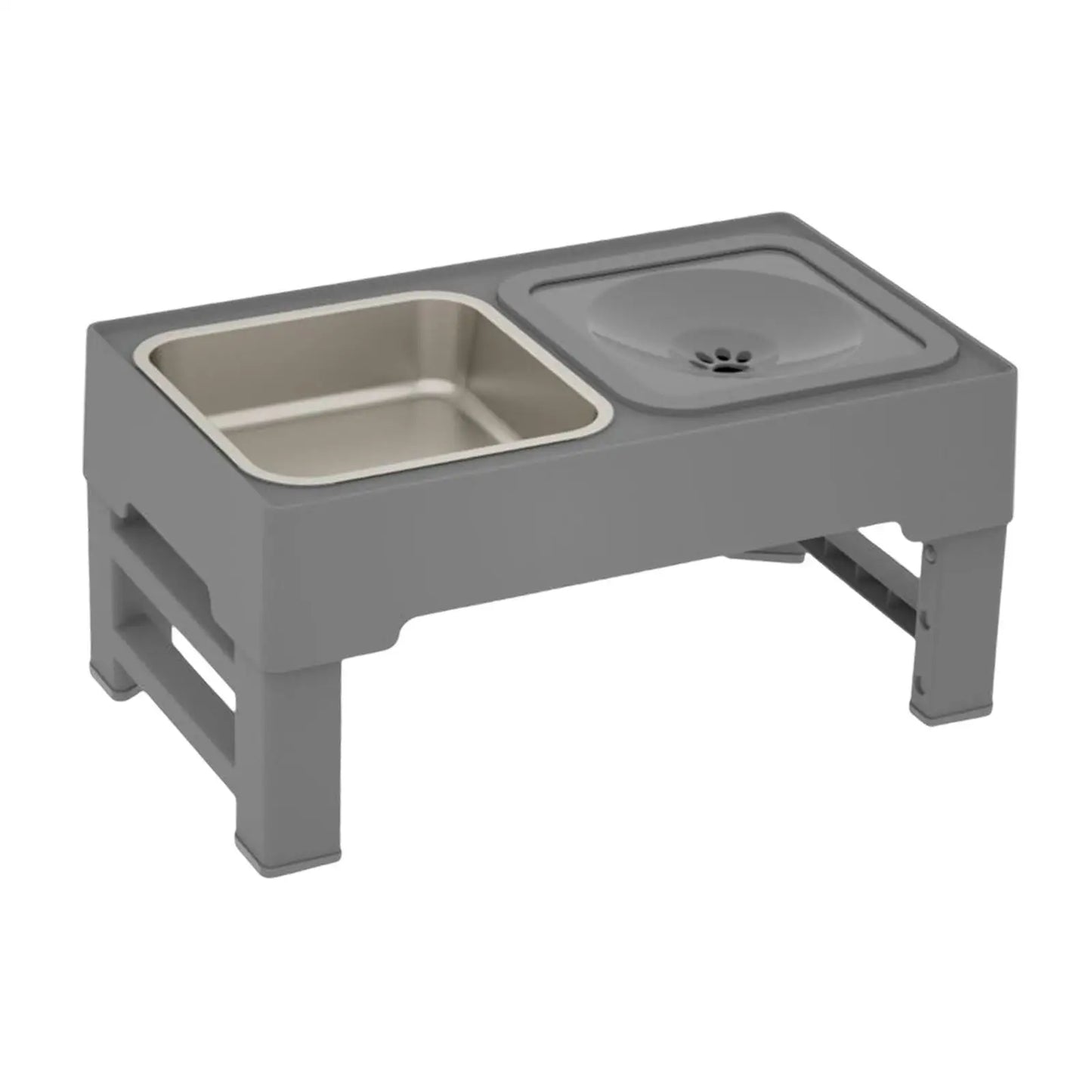 Elevated Dog Bowl, Adjustable Raised Dog Bowl with Slow Feeder Dog Bowl and Dog Water Bowl Non-Spill for Small Medium Large Dogs