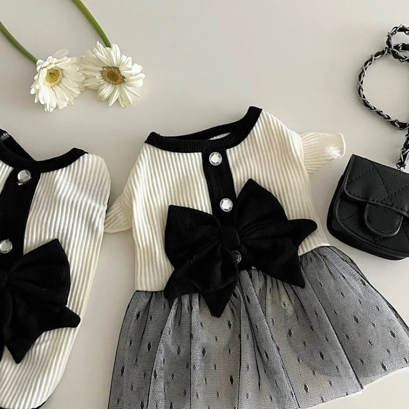 Dog Princess Dress Cute Pet Dog Mesh Dress Kitten Puppy Pet Skirt Dog Summer Dress Bow Lace Korean Poodle Chihuahua Dog Clothes
