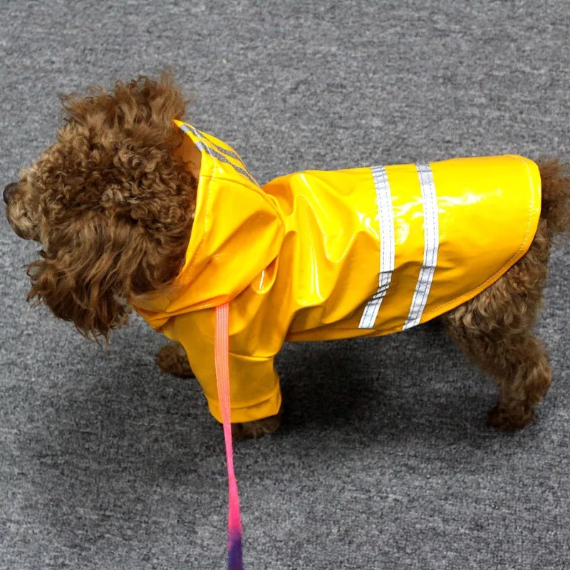 Summer Outdoor Puppy Pet Rain Coat S-XL Hoody Waterproof Jackets PU Raincoat for Dogs Cats Apparel Clothes Wholesale
